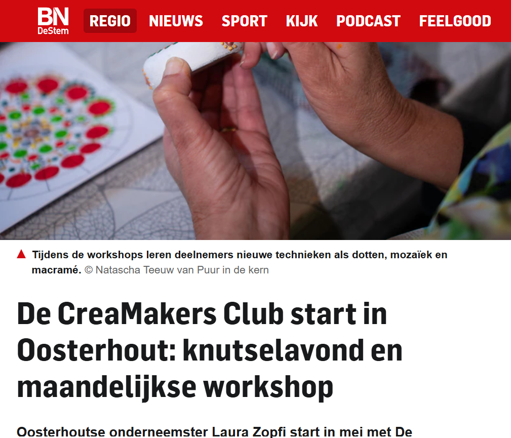 BN de Stem: De CreaMakers Club start in Oosterhout: knutselavond en maandelijkse workshop