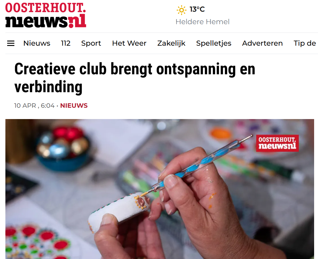 Oosterhout Nieuws: Creatieve club brengt ontspanning en verbinding
